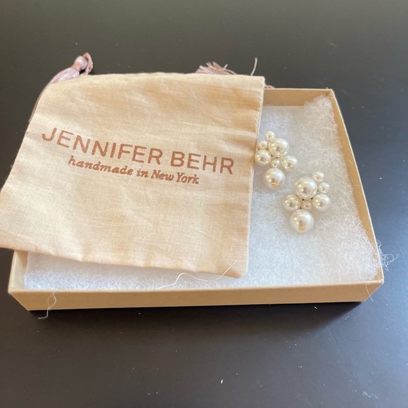 Jennifer Behr Perlita Earrings gold pearl - Picture 1 of 3